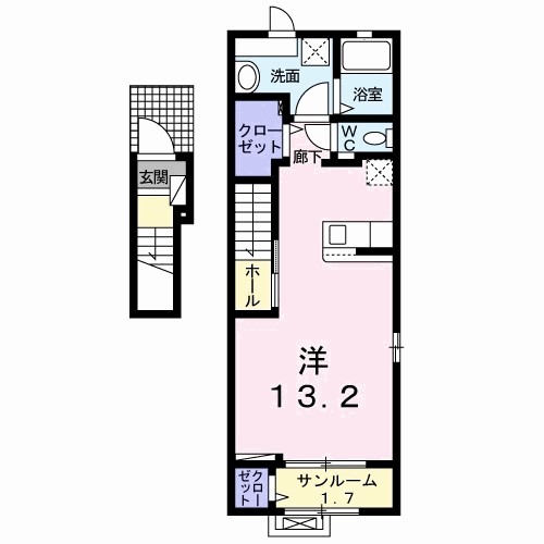 マリオ葛島　Ｂ 間取り