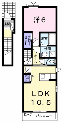 アルバータ　Ⅱ 201号室 間取り