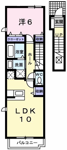 松岡ハイツⅡ　Ｂ 間取り