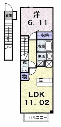 ガ－デンハウスやしろ　Ⅰ 間取り