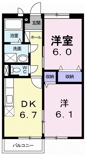 ハイツ・林 間取り