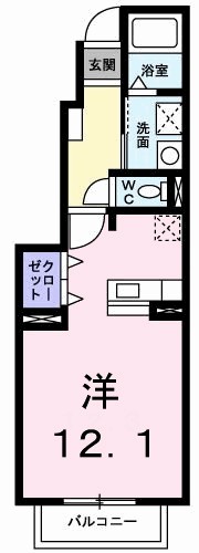 松岡ハイツ　Ｂ 間取り