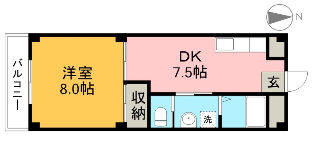 山陽ハイツ 203号室 間取り
