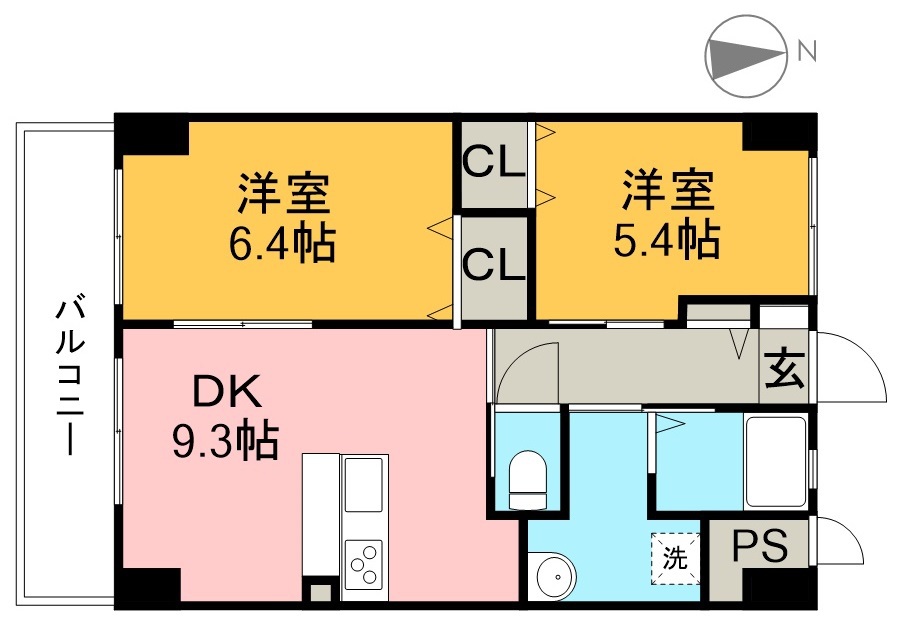 みつばちレジデンス 303号室 間取り