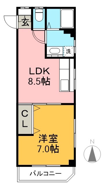 コーポエルフ 201号室 間取り