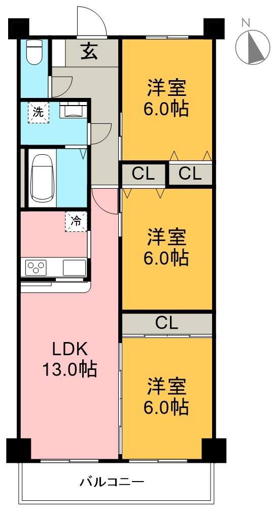 ｓｋｙ　ｍａｉｓｏｎ　ｍｏｒｉｔａ 803号室 間取り