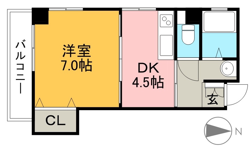 ネオクレメント 202号室 間取り