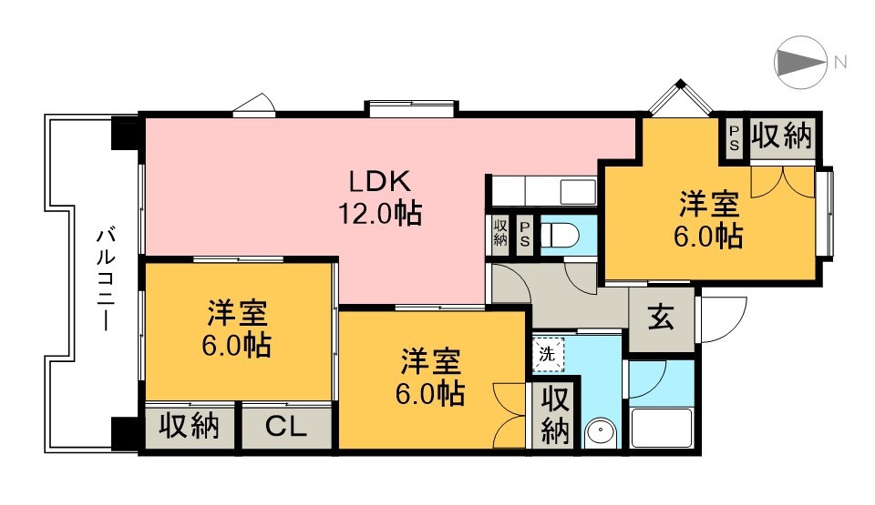 塩田町マンション 406号室 間取り