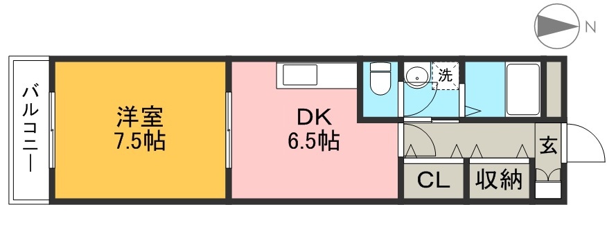 フレグランス西町 102号室 間取り