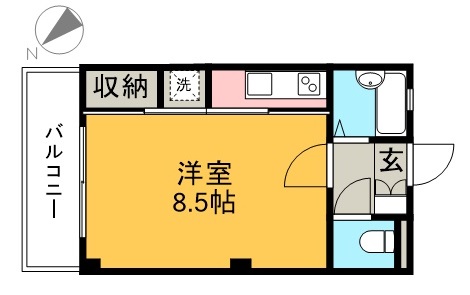 ウェストグランコート 302号室 間取り