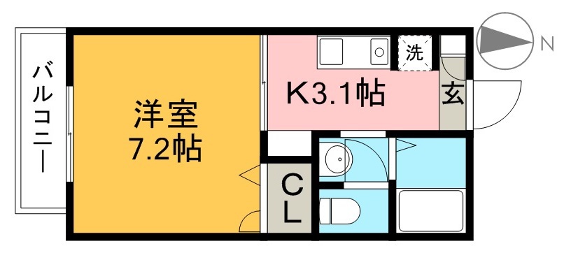 シャーメゾン比島　Ａ棟 203号室 間取り