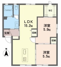 アヴェニュー比島 101号室 間取り