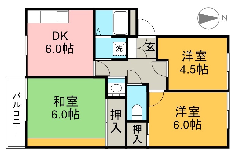 ＭＫコーポ 201号室 間取り
