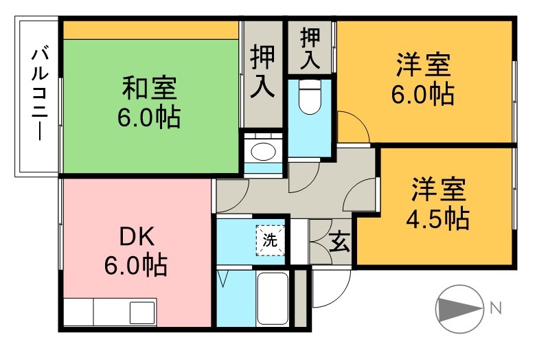 ＭＫコーポ 202号室 間取り