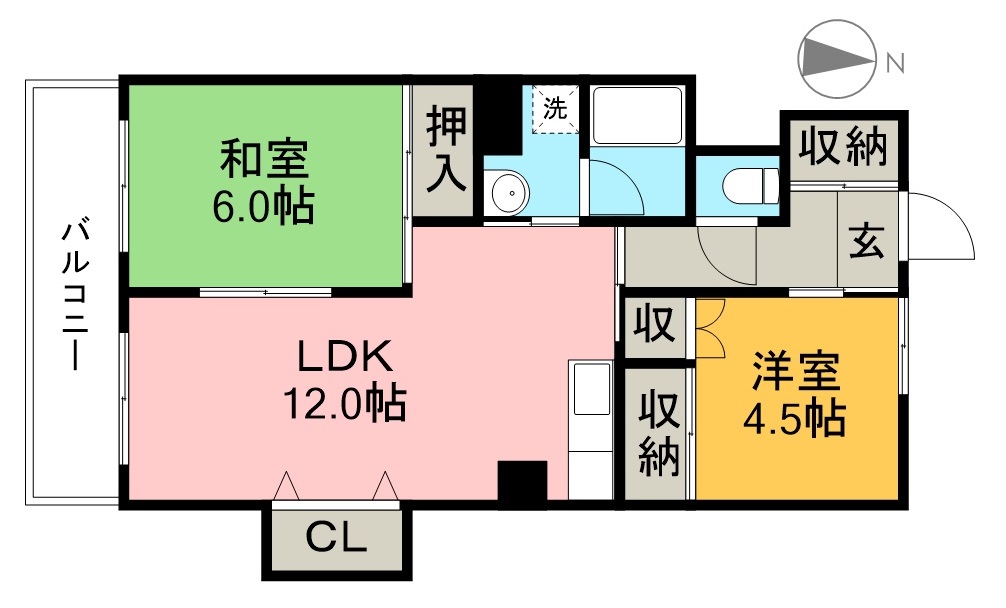 サンハイツ小松 303号室 間取り
