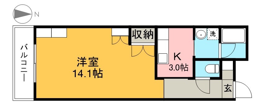 金子橋マンション 207号室 間取り
