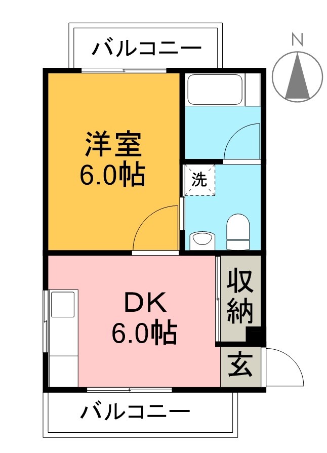 コーポすずき３ 801号室 間取り