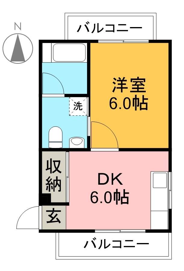 コーポすずき３ 502号室 間取り