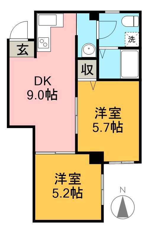 大原ビル 305号室 間取り