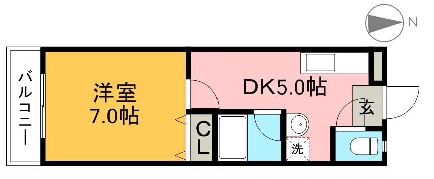 メゾンひな野 202号室 間取り