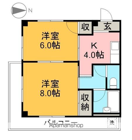 サンフラット 403号室 間取り
