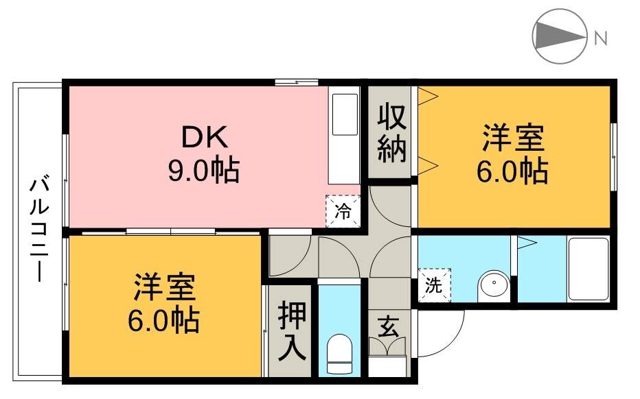 セジュールＭ 105号室 間取り