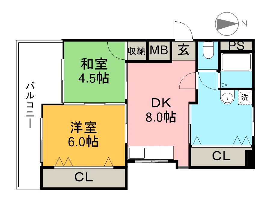 コーポ比島 35号室 間取り