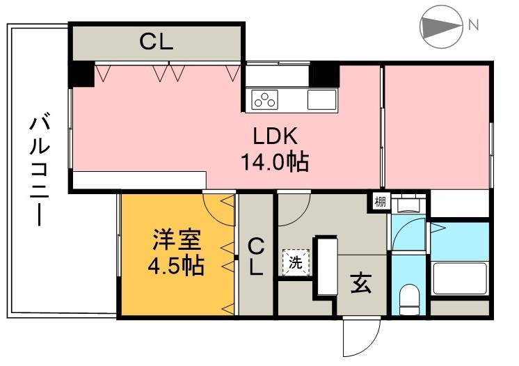 コーポ比島 18号室 間取り