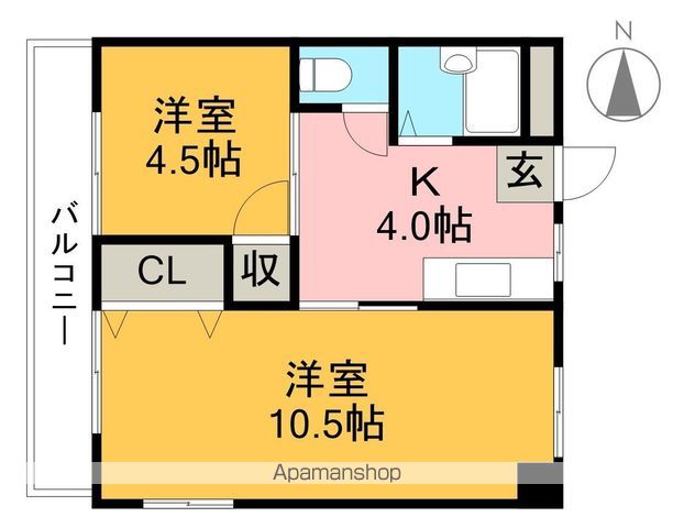 コーポ川江 301号室 間取り