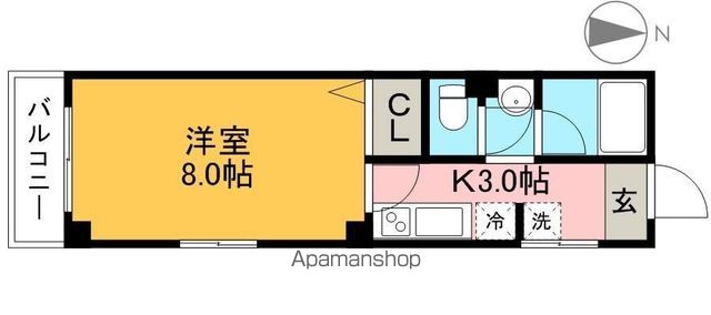 スカイハイツⅠ 303号室 間取り
