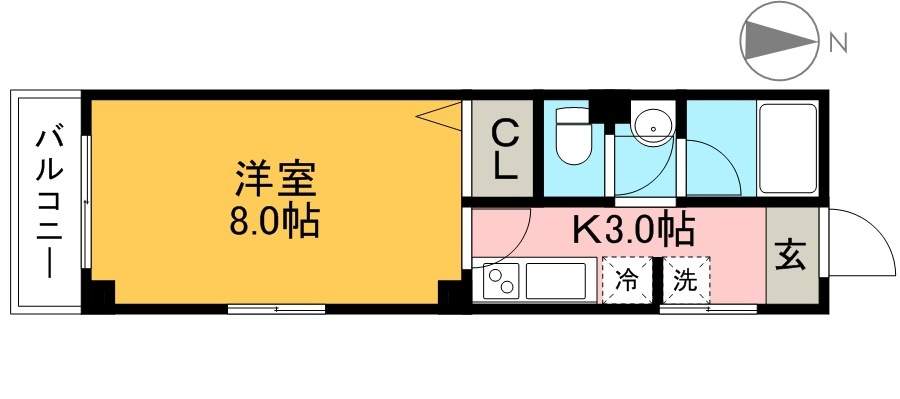 スカイハイツⅠ 303号室 間取り