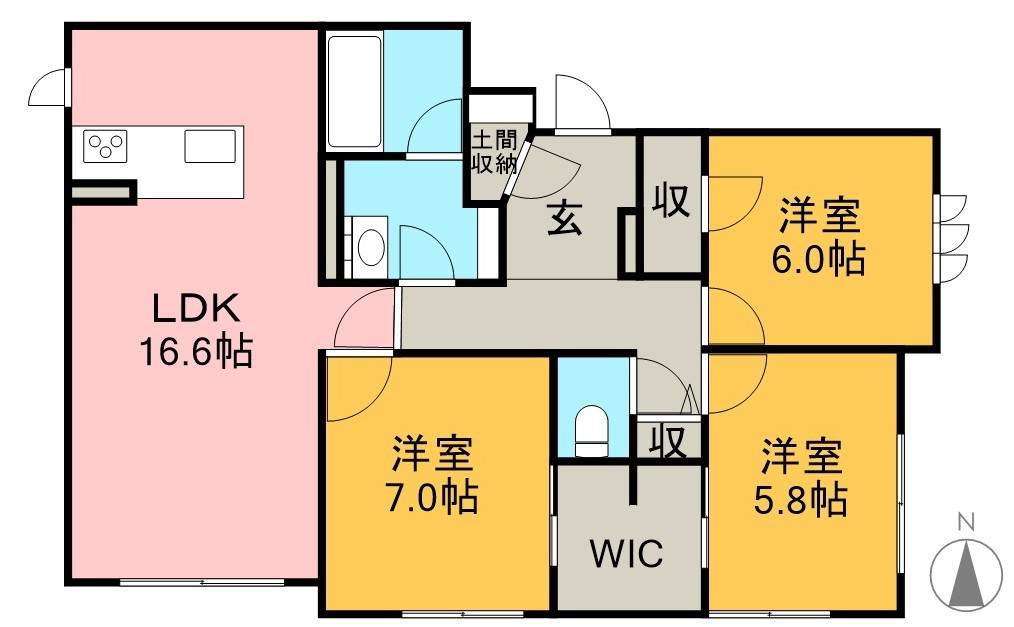 シャーメゾン　四季彩 101号室 間取り