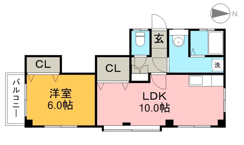 能茶山ハイツ 301号室 間取り