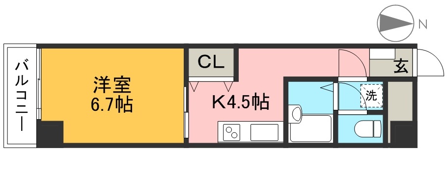 アーバンハイツ上町 206号室 間取り