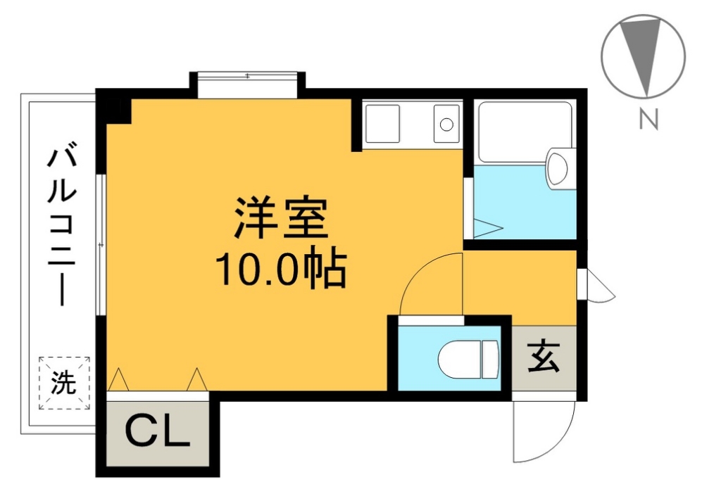 ハイツ六泉Ⅱ 301号室 間取り