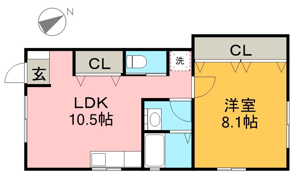 レセナハイツ 101号室 間取り