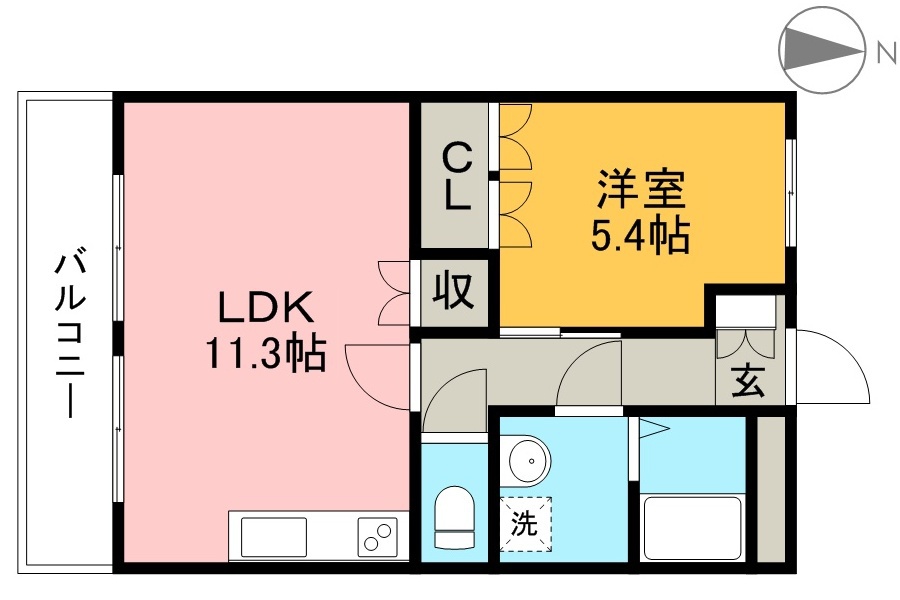 ネオ・クレストⅠ 105号室 間取り