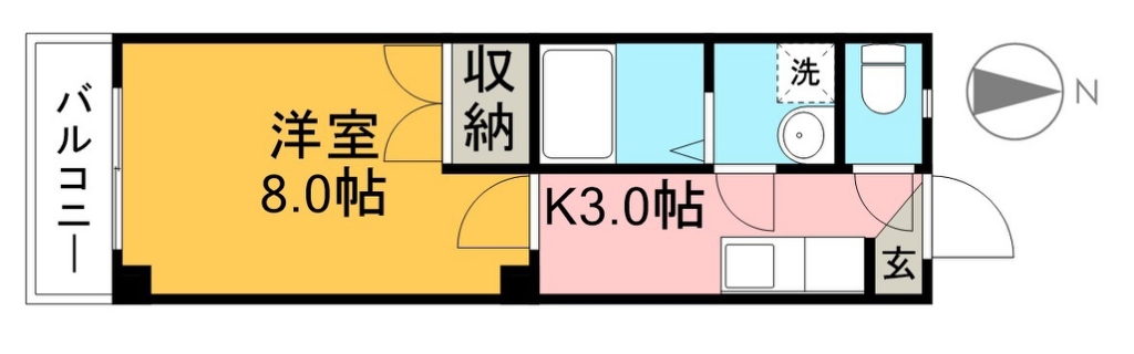サンホーム南国 202号室 間取り