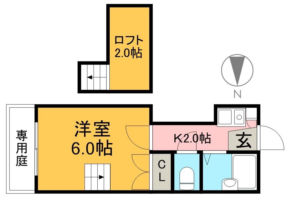 Ｆ・グレース高須新町 102号室 間取り