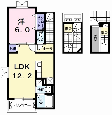 ブローテ　ナベシマ　Ａ 304号室 間取り
