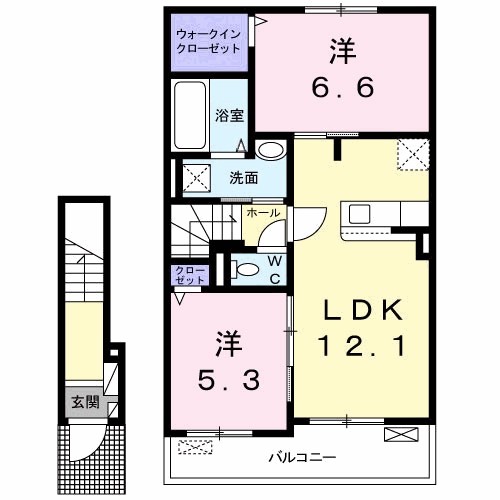 グリーンビュー土佐Ⅱ 203号室 間取り