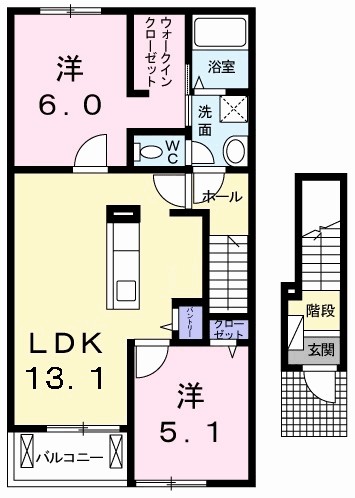 アルバ・グランデ　Ⅱ 202号室 間取り