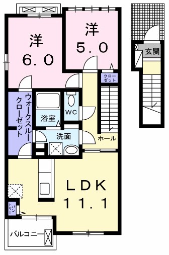 アルバ・グランデ　Ⅰ 203号室 間取り