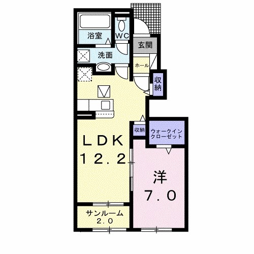 エテルノ・Ⅱ 102号室 間取り