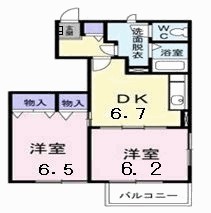マンダリ－ナＴ・２　Ｂ 101号室 間取り