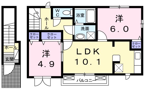 優美Ⅱ 203号室 間取り