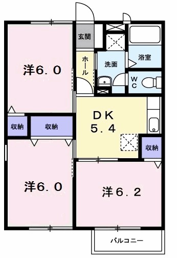 コーポさつきⅢ 203号室 間取り