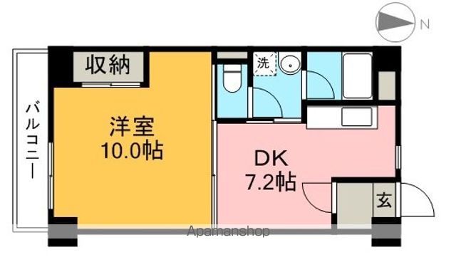 アスターハウス 202号室 間取り