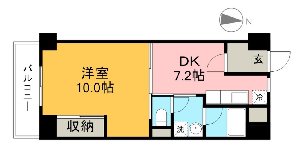 アスターハウス 603号室 間取り