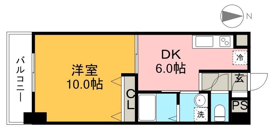 ルガーノ杉井流 202号室 間取り